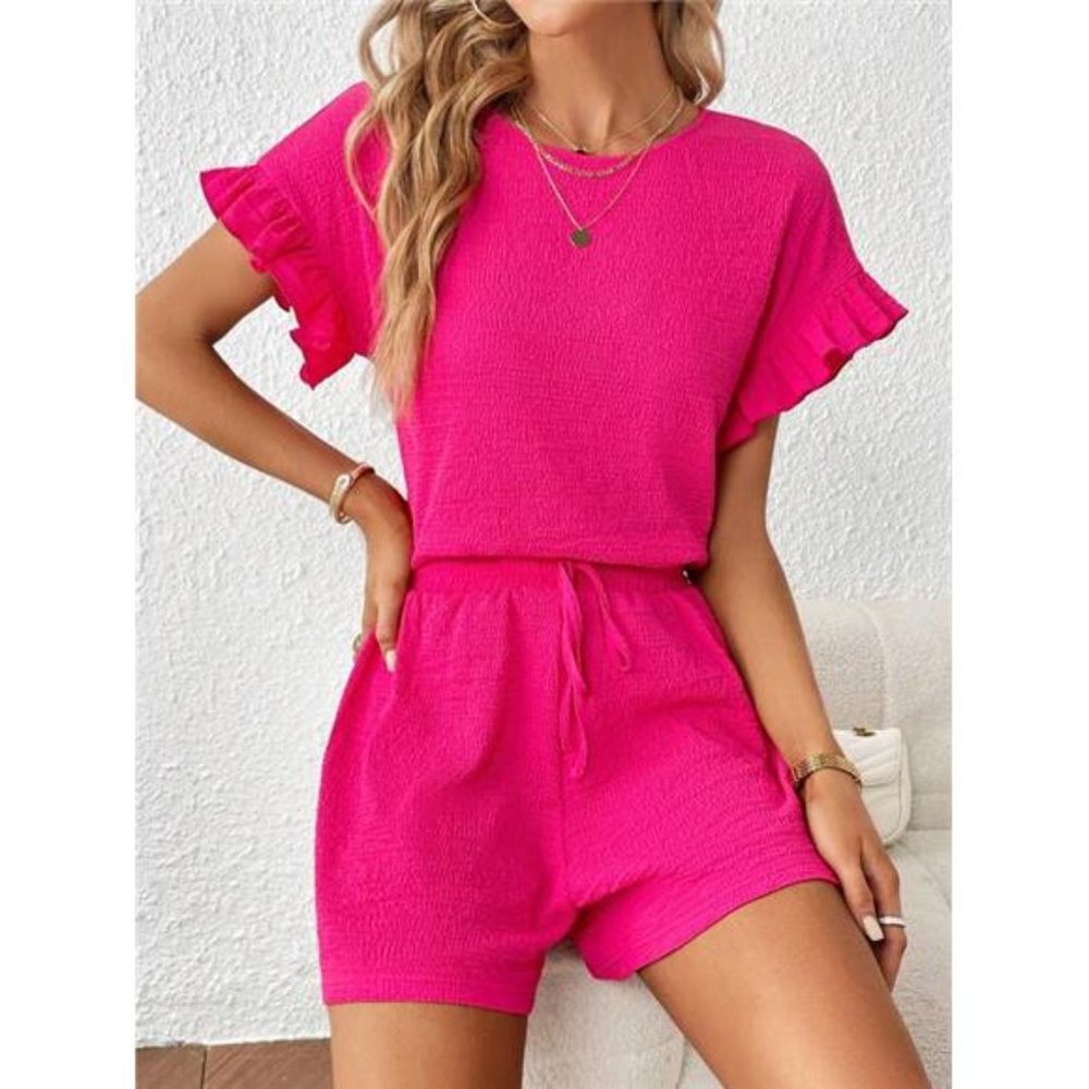 Pink Ruffle Sleeve Blouse - Picture 3 of 5